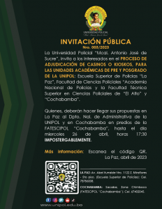INVITACIÓN PÚBLICA N° 003/2023 – PROCESO DE ADJUDICACIÓN DE CASINOS
