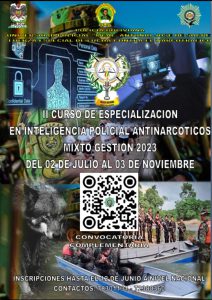 CONVOCATORIA COMPLEMENTARIA AL II CURSO DE ESPECIALIZACIÓN EN INTELIGENCIA POLICIAL ANTINARCÓTICOS MIXTO GESTIÓN 2023