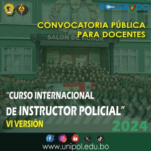 CONVOCATORIA PÚBLICA A DOCENTES PARA INSTRUCTOR POLICIAL