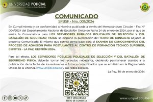COMUNICADO – SPBSF NRO. 001/2024